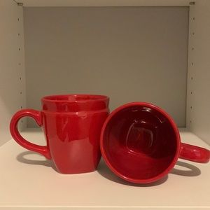 Red Coffee Mugs - Set of 2